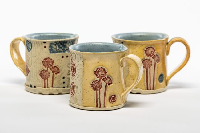 Hand built Pattern Mugs