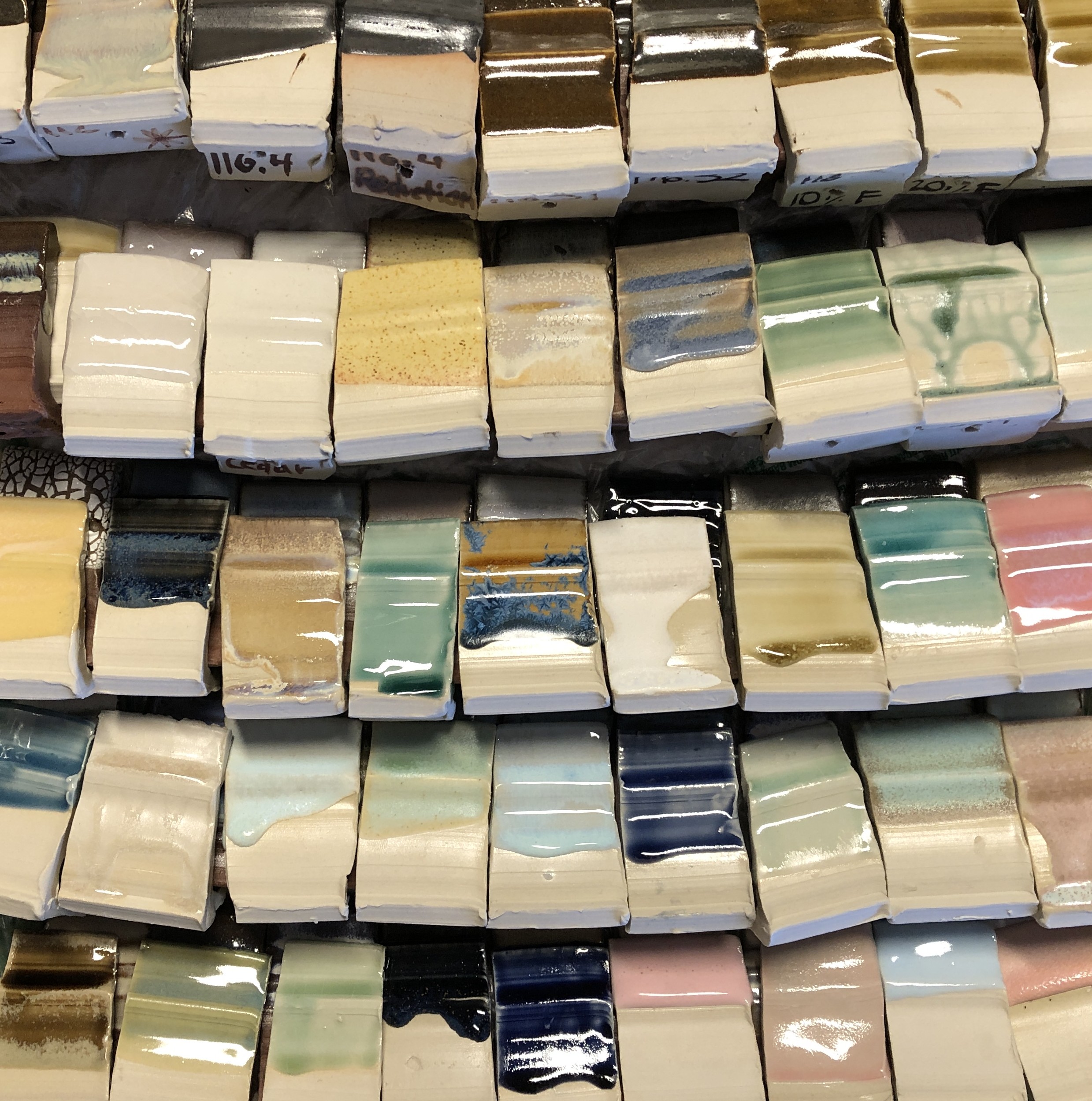 3 White Clay 116 Test Tiles 2